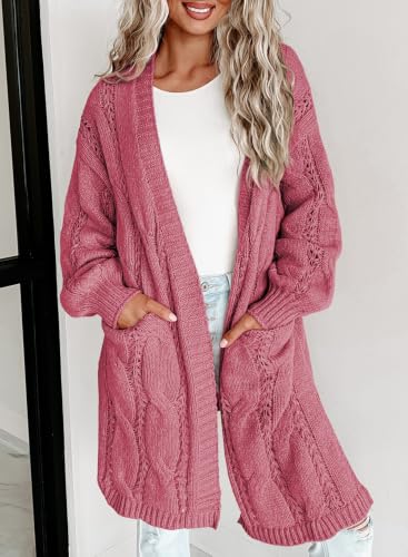 Image of Dokotoo Women Long Cardigan Open Front Knit Sweater 2026