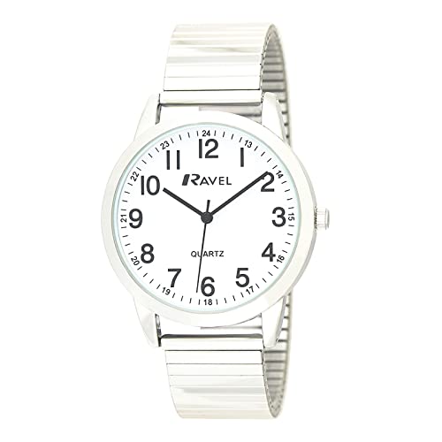 Ravel - Unisex Everyday Quartz Watch with Dotted Minute Track