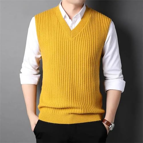 Men's Fashion V-Neck Knit Pullover Sweater Vest - Street Striped Sleeveless Casual Men's Clothing3