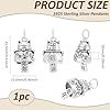 BENECREAT 925 pendentif Chat Porte Bonheur en Argent Sterling Breloque Chat Porte Bonheur en Argent Antique de 15.5x11.6x10mm pour Bijoux et Colliers Trou: 4.5mm #1