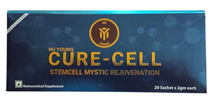 Cure cell Stemcell Mystic Rejuvenation Superfood Supplement | 40000mg Advanced 20-in-One Blend with Plant Stem Cells, Astaxanthin, Chlorella, Barley Grass & Antioxidant Extracts | 40g new packing