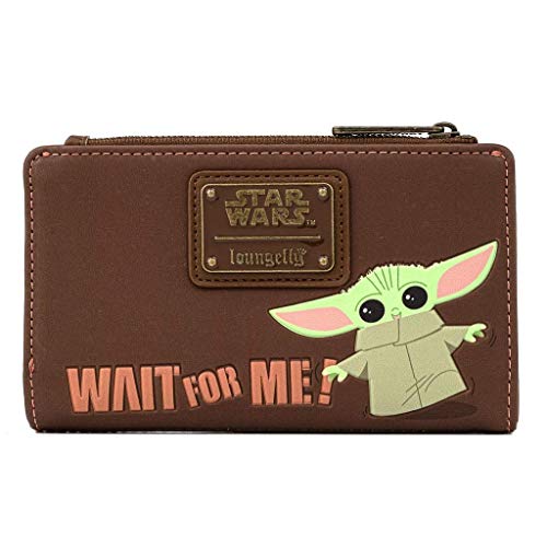 Loungefly Star Wars The Mandalorian Baby Yoda Wait For Me Faux Leather Wallet2