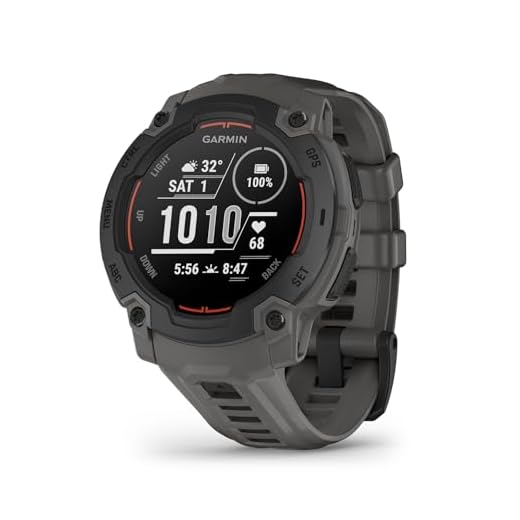 Garmin Instinct E - Montre GPS Robuste et connectée – Noir avec Bracelet Gris Charbon – Boîtier 45 mm