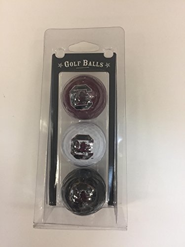 South Carolina Gamecocks Golf Balls, 3-Ball Sleeve