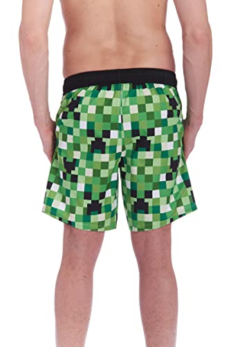 Minecraft Mens Swim Trunks Bathing Suit Green Medium #TOP2