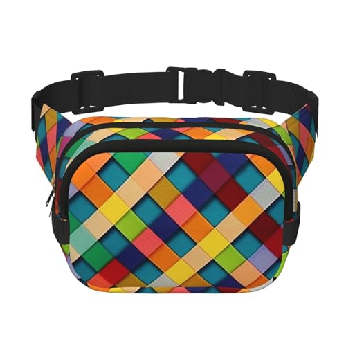 Petit sac banane tendance et ultra léger au motif écossais stylé