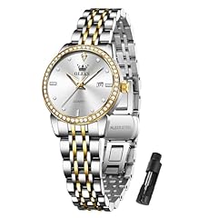 Gold Silver Band White Face-3625G