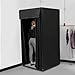 Clothing Store Fitting Room, Dressing Room, Removable Portable Changing Room Tent, Fitting Room for Boutique, Privacy Dressing Room for Indoor Outdoor House Office Shopping Mall (Rectangular-Black-A)