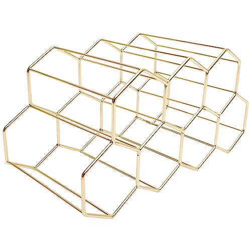 Soporte para Botellas de Hierro LIFKOME Dorado miniatura 1