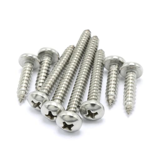 ステンレススチール製クロスパン丸頭セルフタッピング木ネジ 20個(ST3.5-22mm)