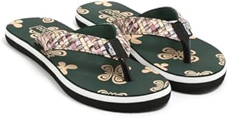 Doctor Walk Women's Butterfly Print Flip Flops with Woven Straps, Black and White, Comfortable Anti-Skid Footbed Slipper