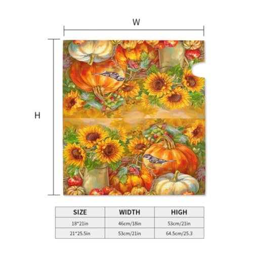 Image of Vintage Fall Mailbox Cover Magnetic 25.5x21 Inch Large Size Rustic Autumn Pumpkins Sunflower Bird Waterproof Mailbox Wrap Post Cover for Thanksgiving Garden Yard Seasonal Decor