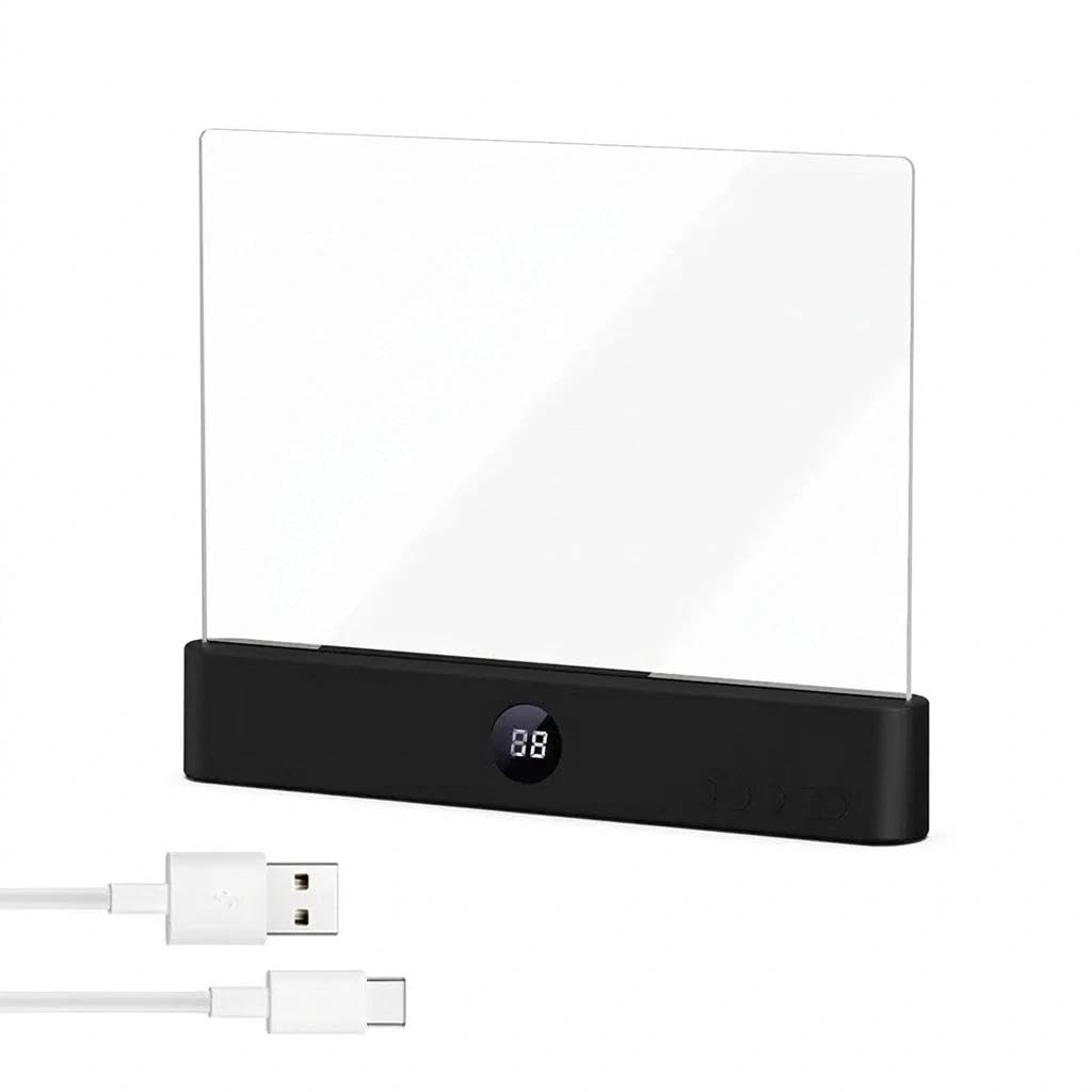 Luminpage Lampada LED Lettura USB Ricaricabile Trasparente Portatile (Nero)