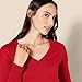 Amazon Essentials Women's Lightweight Long-Sleeve V-Neck Tunic Sweater (Available in Plus Size), Red, X-Large