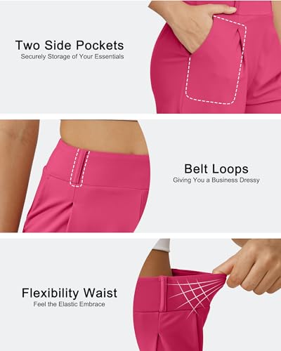 Image of G4Free EverGoing Dressy Casual Shorts for Women 4 inch High Waisted Summer Lounge Pleated Shorts with Pockets