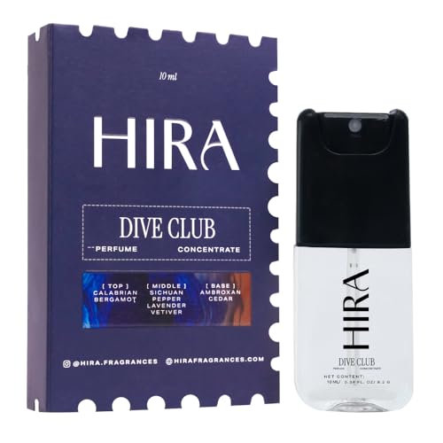Image of HIRA Dive Club Perfume for Man 10 ml | Fresh Woody Musky Spicy Fragrance Eau De Parfum | Long Lasting Perfume for Men Luxury Scent | Mens Perfume | Birthday Gift for Men, Boys