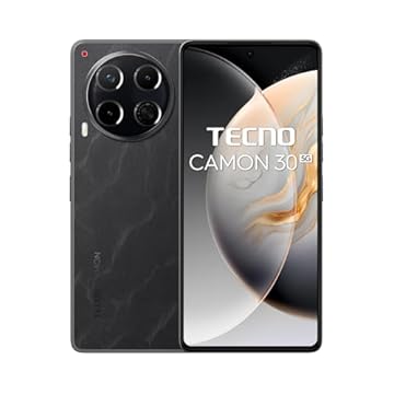 Smartphone Tecno CAMON 30 5G 256GB, Tela Super AMOLED de 6.78" carregamento rápido de 70 W com bateria de 5000 mAh Black