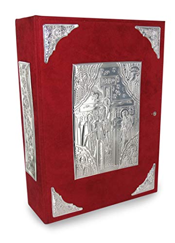 Ferrari & Arrighetti Funda de Biblia de alcántara con Detalles de Plata 925