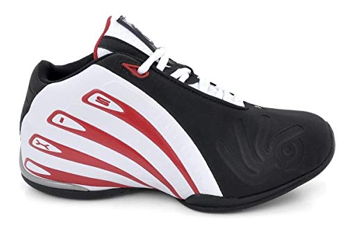 Tênis Masculino Basquete Six Street Casual Cano Médio Preto e Vermelho 44