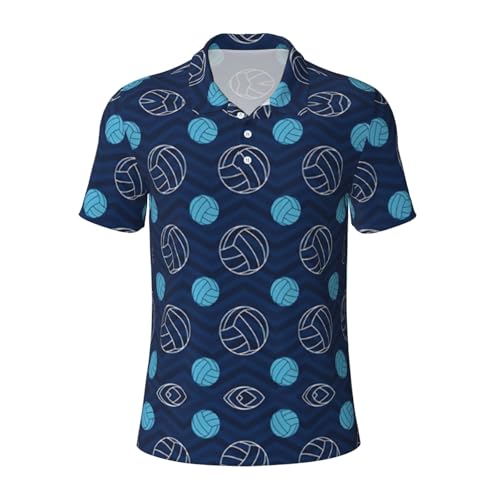 Polo volleyball bleu pour homme au style golf chic et décontracté