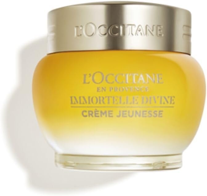 L'Occitane Immortelle Divine Cream, Anti-Aging Face Moisturizer, Firms Skin & Helps Reduce Fine Lines, Wrinkles & Age Spots, Daily Hydrating Skincare