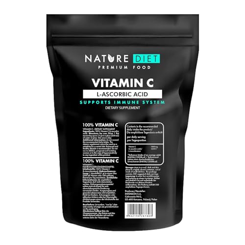 Nature Diet - Vitamine C | Poudre | Acide L-ascorbique | Antioxydant - 500 g