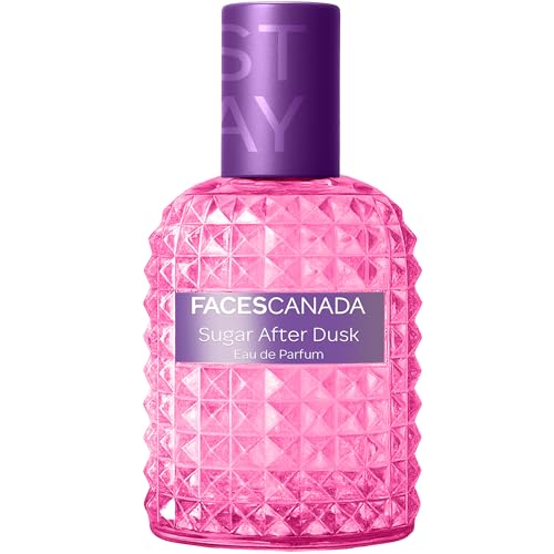 Image of FACES CANADA STAY Sugar After Dusk Eau de Parfum Mini for Women, 20ml | Long-Lasting Sweet Berry Floral Perfume with Raspberry, Strawberry, Violet & Praline | Gifts for Women | Premium Fragrance
