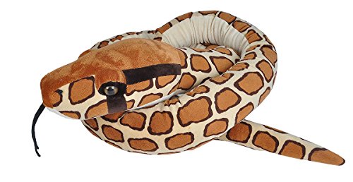 Wild Republic Serpiente Pitón de La India Serpent géant Jumbo birman, tigre python en peluche, 280 cm, 21690, Multicolore