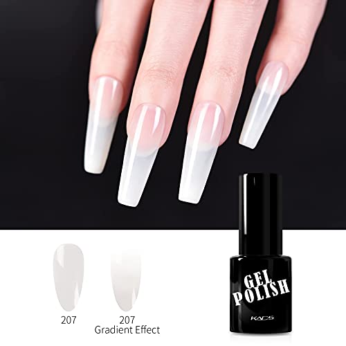 KADS Nagellackpolitur Milchweiß Milchschwarz Gel UV 9,5 ml Gelee Gel Transparent Weiß Nagellack Gel Nagelkunst… – Bild 4