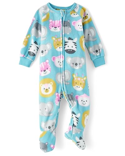 Image of The Children's Place baby-boys And Toddler Fleece Long Sleeve Zip Front One Piece Footed Pajamas,sleep & Play