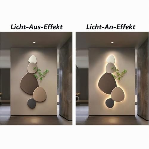 3D Wandkunst-Gemälde mit LED-Beleuchtung, moderne Wohnraumdekoration für Wohnzimmer, Schlafzimmer und Flur