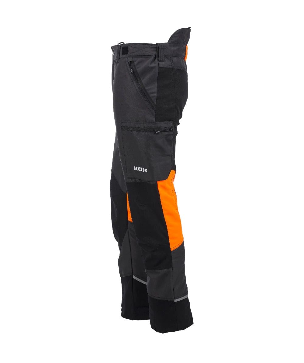 KOX Schnittschutzhose Duro 3.0 Anthrazit/Orange Größe 64 | Typ A