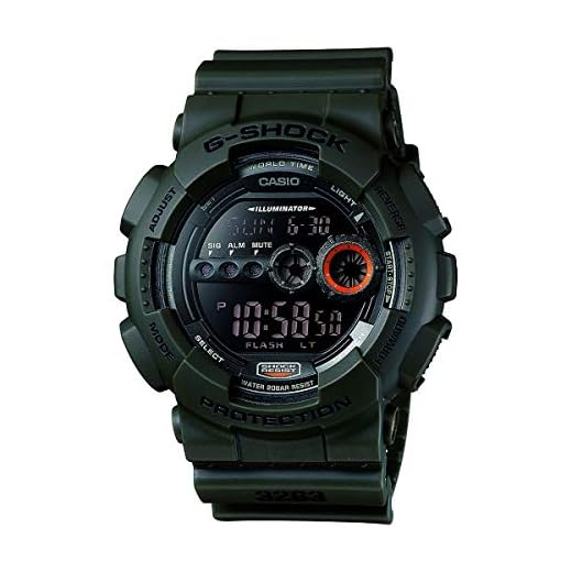 Casio G-SHOCK Reloj Digital, 20 BAR, Verde, para Hombre, GD-100MS-3ER