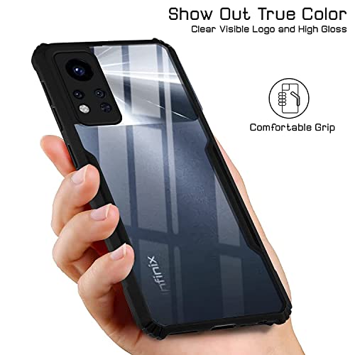 Image of Jkobi Back Cover Case for Infinix Note 12i (2022) (Crystal Glass Back | Camera Protection | Professional Black)