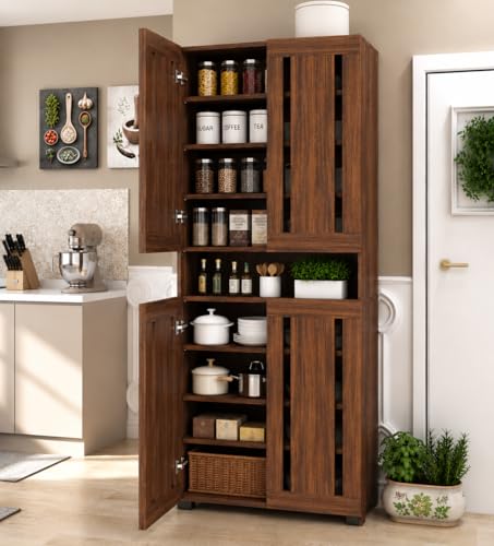 Axis Four Door Engineered Wooden Spacious Storage Kitchen Cabinet...