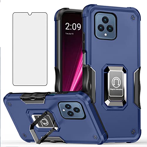 Coque T-Mobile Revvl 6 5G anti-chute avec anneau et écran protégé