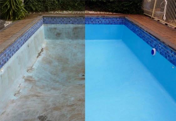 Generico PAINT POOL - VERNICE IMPERMEABILIZZANTE PER PISCINE (Blu marino-Ral 5015, 20KG)