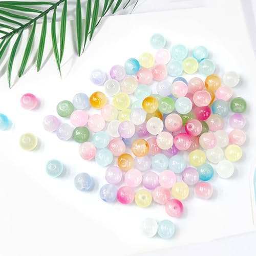 150 cuentas de pulsera para hacer pulseras, cuentas de vidrio, cuentas de pulsera de la amistad, cuentas de vidrio para hacer pulseras, 8 mm