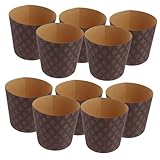 UTHCLO 25 Piezas Unidades Moldes para Panettone Resistentes la Grasa Liners para Hornear Cupcakes Muffins y Pan Pequeños para Fiestas y Repostería