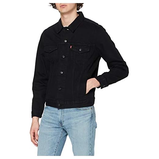 Levi's Herr truckerjacka jeansjacka, Svart (Berkman 144), L