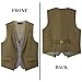 MAGE MALE Men's Layered 2 Piece Suit Slim Fit Formal Business Vest Suit for Men Fashion Casual Wedding Waistcoat Pants Set Khaki