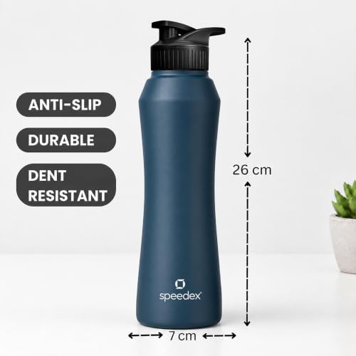 Image of Speedex Stainless Steel Water Bottle 1 Ltr, Leak Proof Sipper Cap, BIS Approved 1000 ml Metal Bottle For Daily, Office, School, Gym, Travel Use for Men, Women, Kids, Adults, Teal Blue, Set of 2