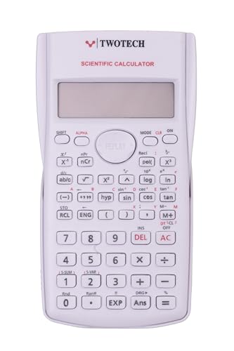 240 Fonksiyonlu Bilimsel Hesap Makinesi - 2 Satırlı Ekran, Güçlü Tasarım Beyaz (Beyaz)