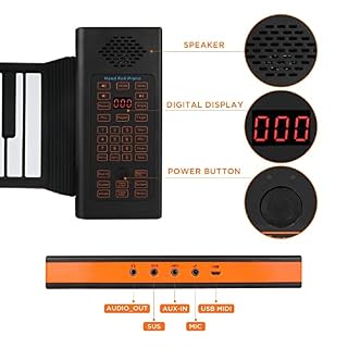 Teahutty Clavier de piano électronique pliable à 61 touches avec pédale, clavier de piano électronique flexible pour… - Les Beatles, Paul McCartney, John Lennon, RIngo Starr, George Harrison Teahutty Clavier de piano électronique pliable à 61 touches avec pédale, clavier de piano électronique flexible pour… – Image 3