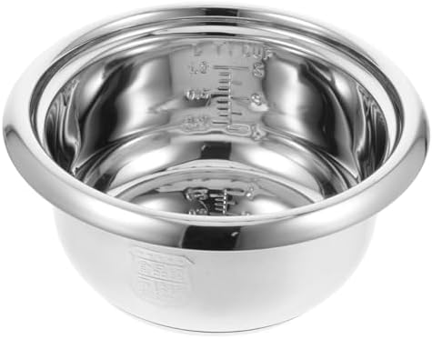 PRETYZOOM Stainless Steel Replacement Rice Cooker Inner Pot 9.05 Inch Non-Stick Cooking Pan Compatible with Electric Rice Cookers for Even Heating and Versatile Use