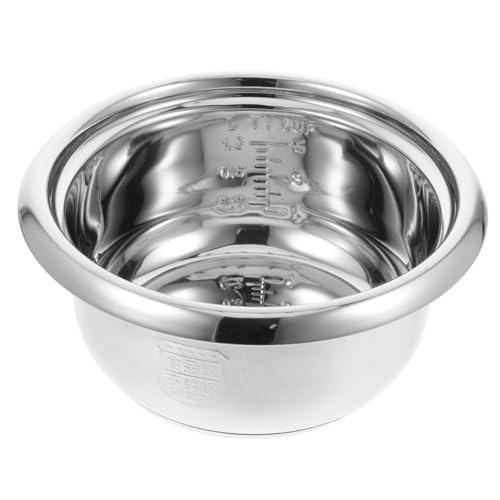 Mobestech Tapa interior de olla arrocera – Olla de repuesto de acero inoxidable para ollas arroceras eléctricas de 23 cm, compatible con varias marcas para cocinar al vapor y gachas de avena
