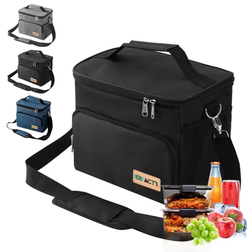 Recopilación de Lonchera termica del mes. 49 Meajax Lonchera Portátil para Adulto, Lonchera Térmica, Bolsa Hielera de Almuerzo para Hombre y Mujer con Asas, Correa Ajustable para Hombro-Impermeable y Térmica, para Trabajo...