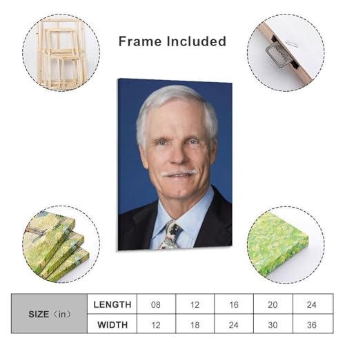 Poster Ted Turner impression sur toile déco esthétique 40x60 cm - 2