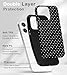 Amzfield Compatible with iPhone 14 Pro Max Case Cute Polka Dot Aesthetic Retro Design for Women Girls Fall Chic Girly Pretty Dual Layer Hybrid Protection Elegant Case for iPhone 14 Pro Max-Black