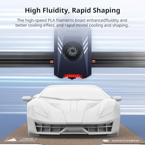 Image of ANYCUBIC High Speed 3D Printer Filament 1.75mm, Print Up to 10X Faster, Rapid PLA Filament with High Prints Quality, Dimensional Accuracy + /- 0.02mm, 1KG Reusable Spool, Bright White